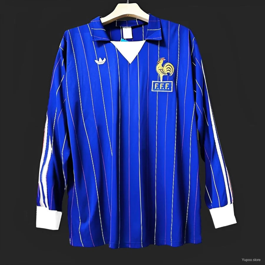 Maillot football France domicile manches longues 1982