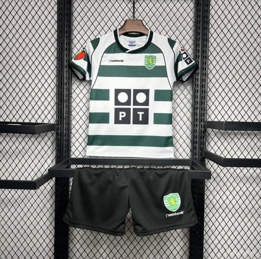 Kit ensemble football Sporting Lisbon Lisbonne domicile 2001/03