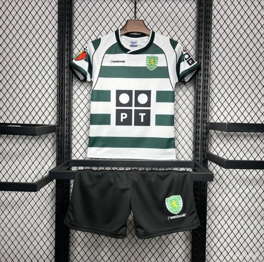 Kit ensemble football Sporting Lisbon Lisbonne domicile 2001/03