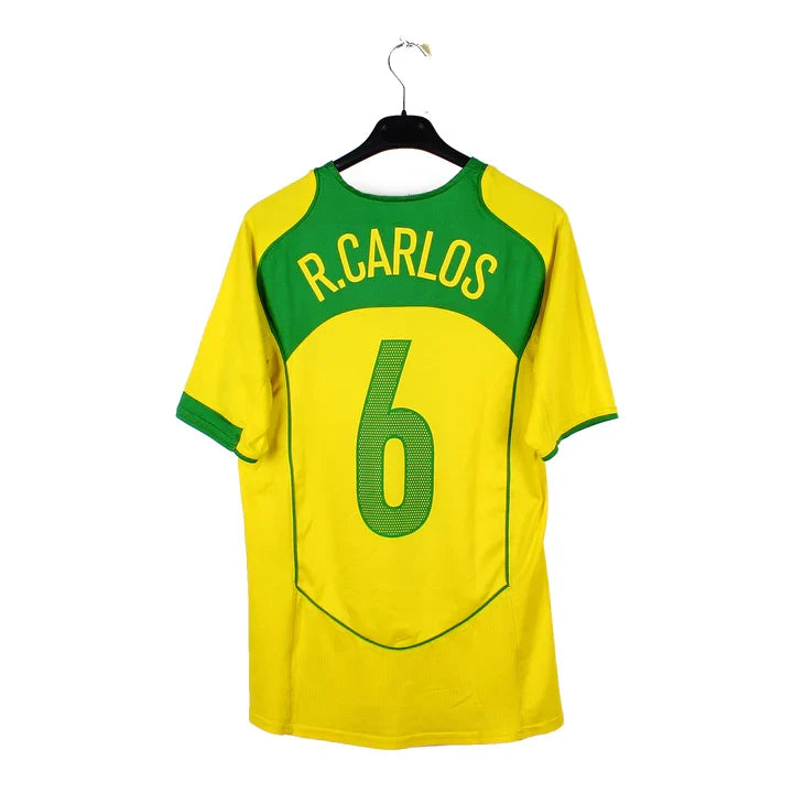 Maillot football Brésil Brazil domicile 2004/06 R. CARLOS #6