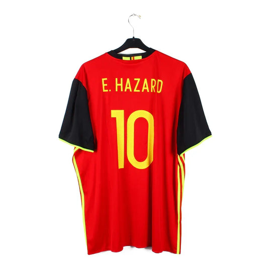 Maillot football Belgique/Belgium domicile 2016/17 E. HAZARD #10