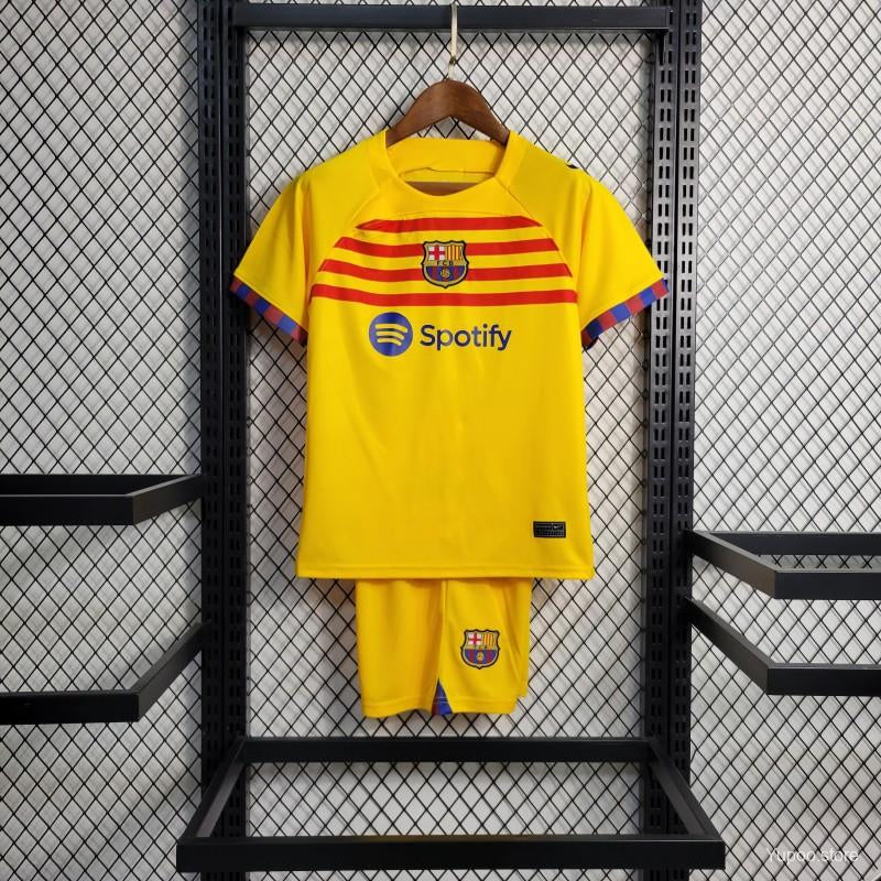 Kit FC Barcelone/Barcelona forth jaune 2023/24