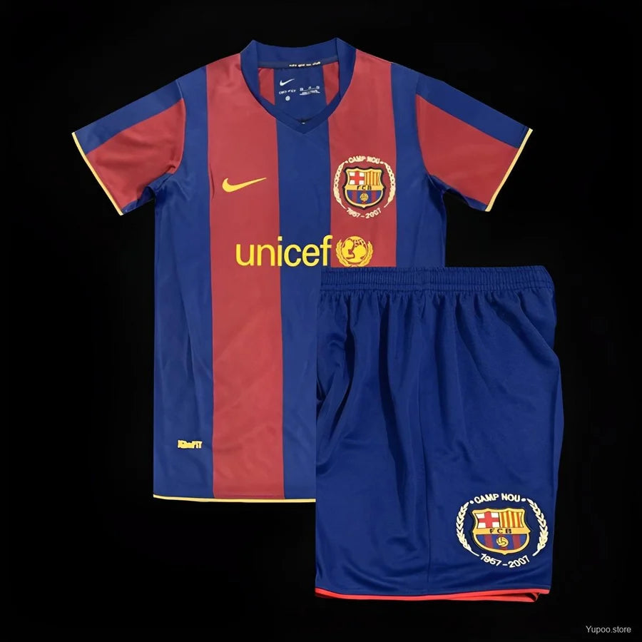 Kit enfant/adulte FC Barcelone/Barcelona domicile 2007/08