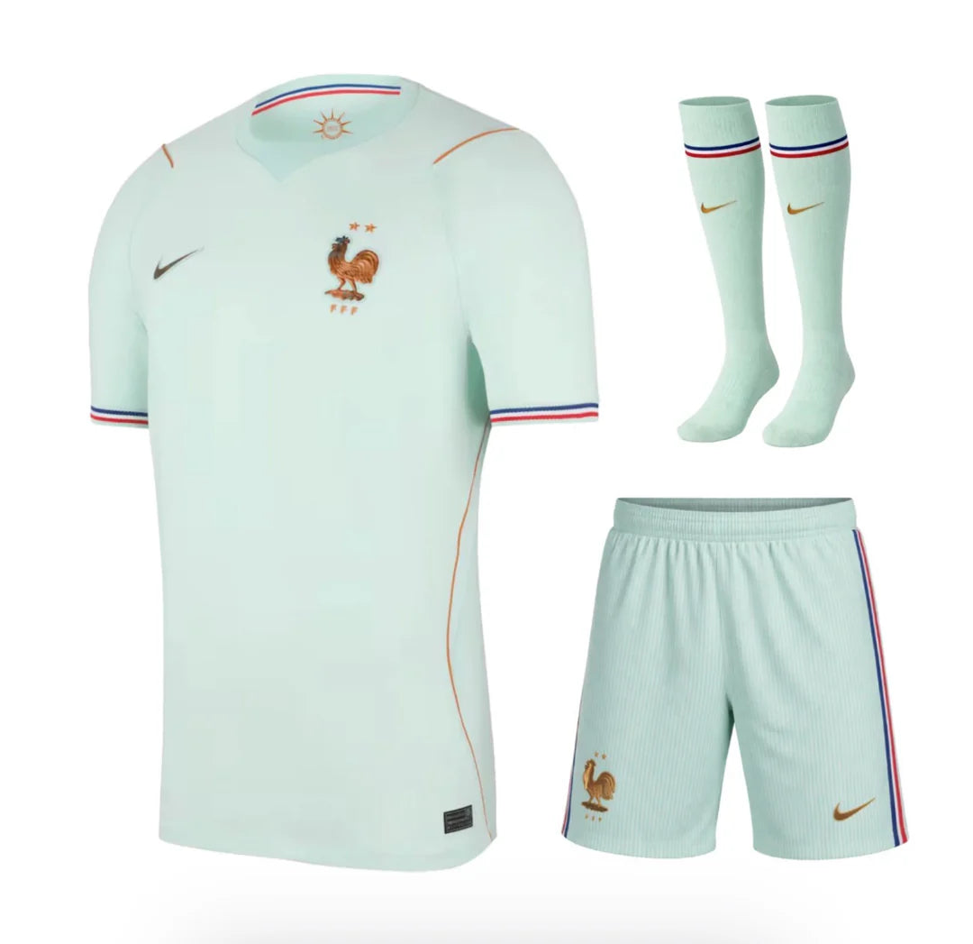 Kit ensemble football France extérieur adulte/enfant 2026/27 Coupe du monde 2026