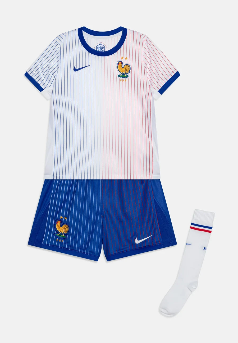Kit ensemble football France extérieur adulte/enfant 2024/25