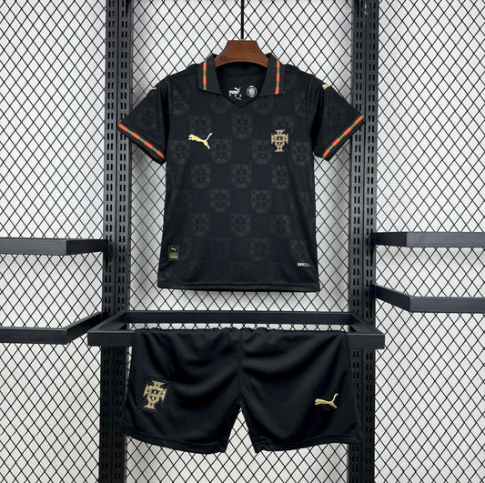 Portugal Eusébio Kids' Football Kit 2025/26 Black