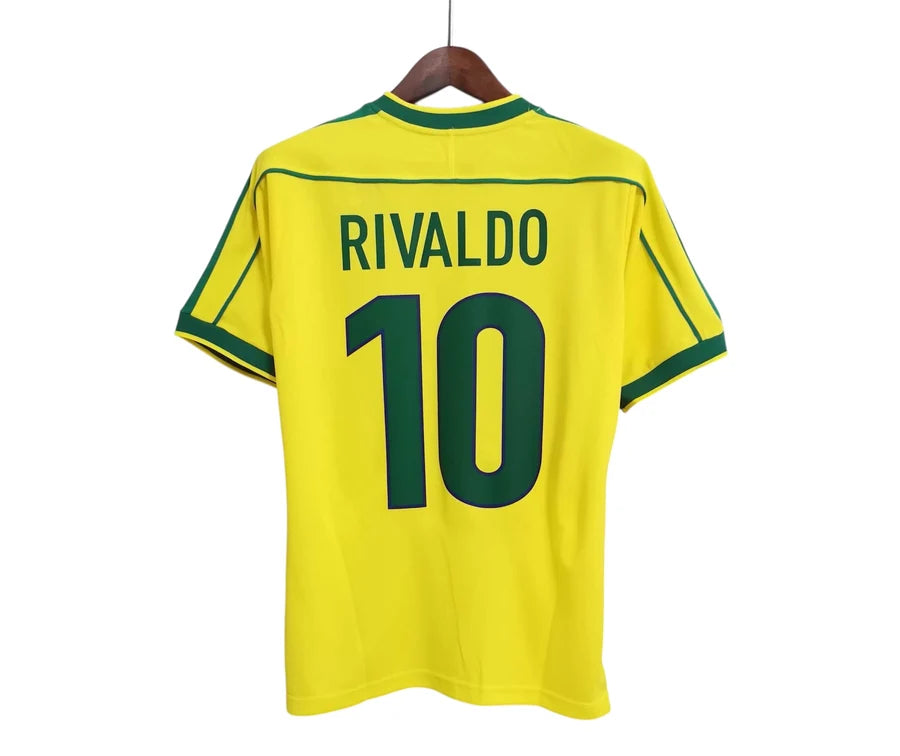 Maillot football Brésil Brazil domicile 1998 RIVALDO #10