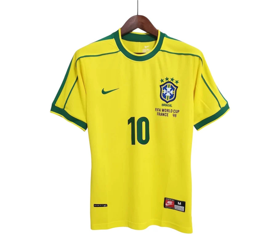 Maillot football Brésil Brazil domicile 1998 RIVALDO #10