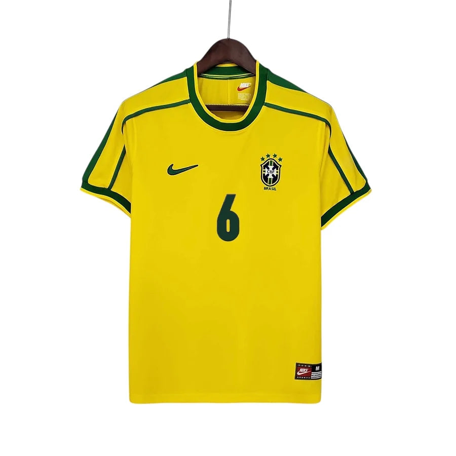 Maillot football Brésil Brazil domicile 1998 R.CARLOS #6