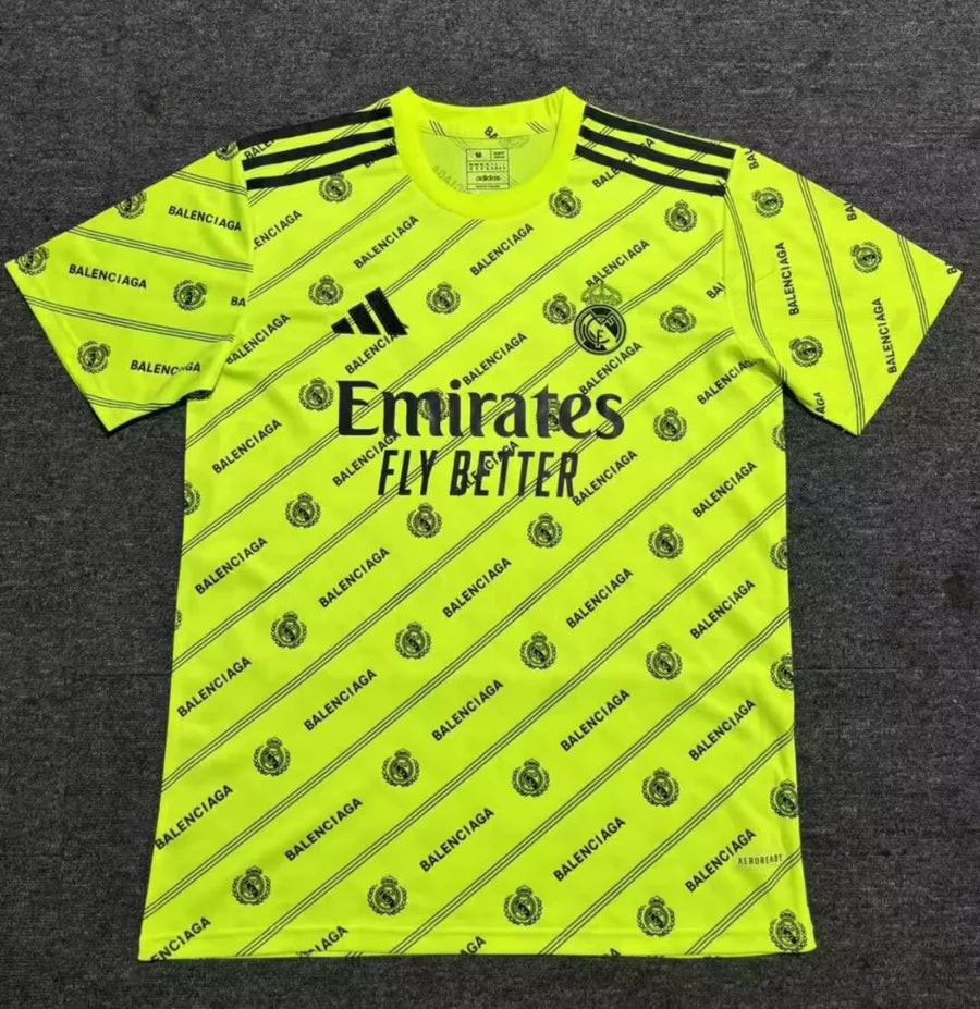 Maillot football Real Madrid Balenciaga jaune 2025/26