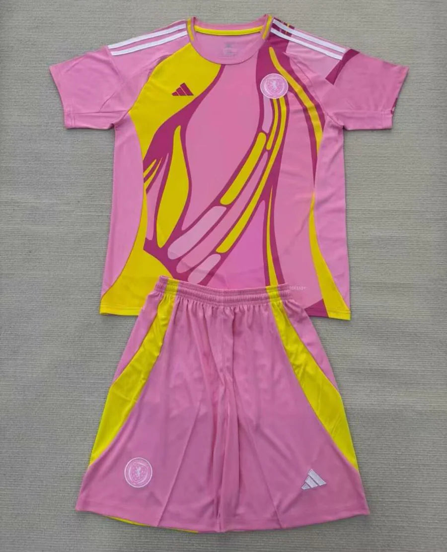 Kit ensemble football Écosse Scotland rose 2025/26-ENFANT