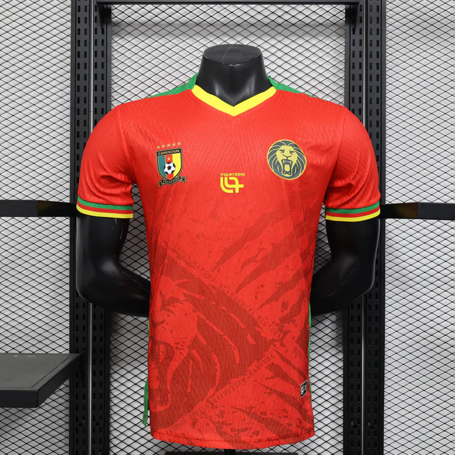 Maillot Cameroun/Cameroon extérieur rouge * Player Version * CAN/CAF 2025/26
