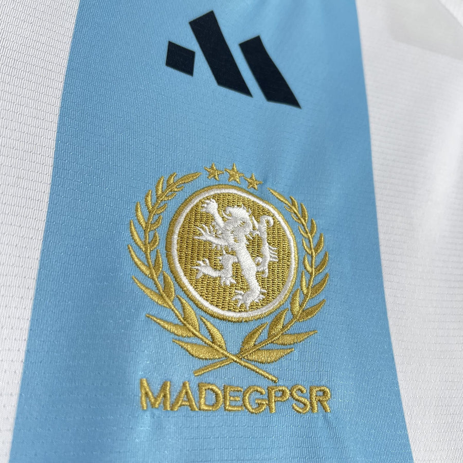 Maillot football Argentine Light Blue Striped Style V-Neck Coupe du monde 2026/27