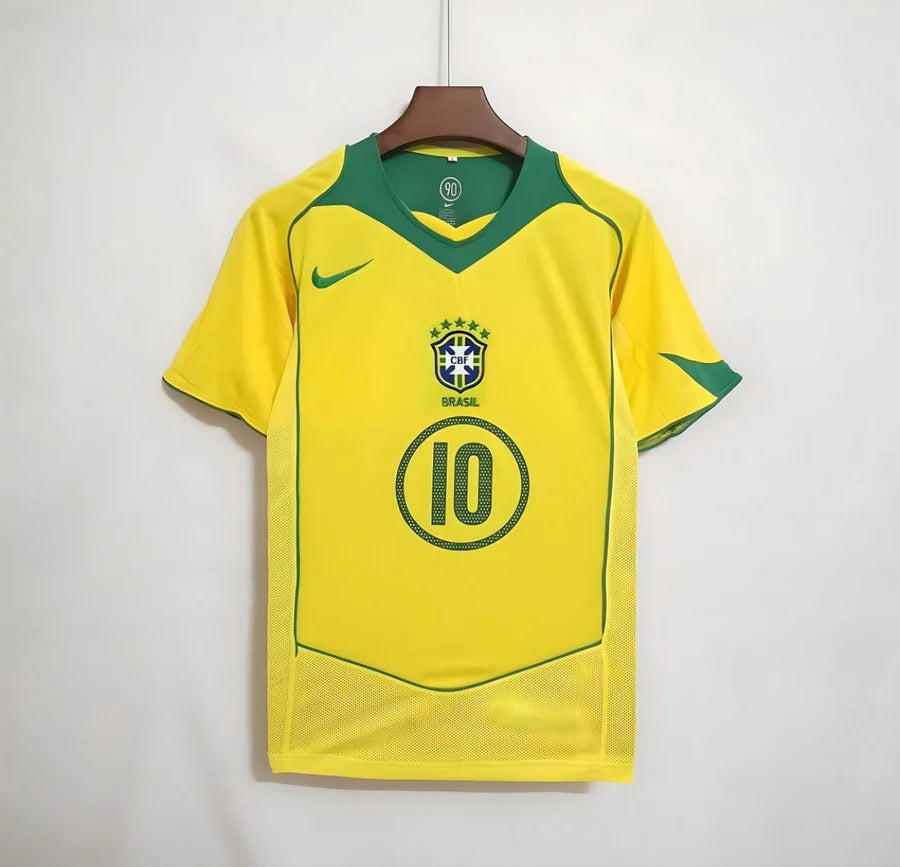 Maillot football Brésil Brazil domicile 2004 RONALDINHO #10