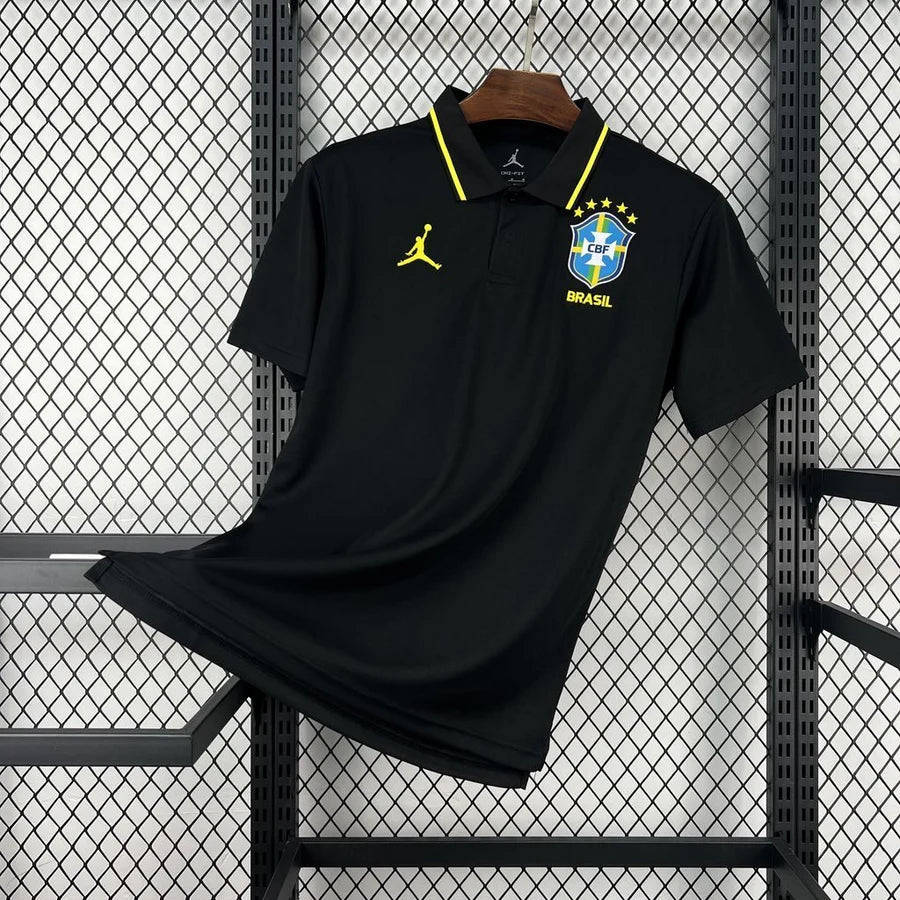 Maillot Polo football Brésil Brazil Noir 2026/27