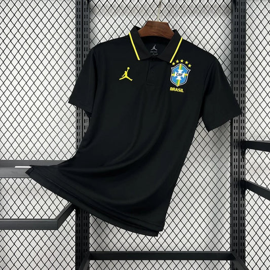 Maillot Polo football Brésil Brazil Noir 2026/27