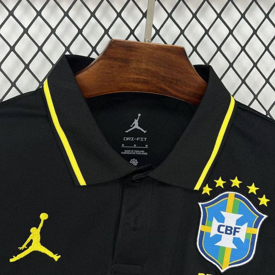 Maillot Polo football Brésil Brazil Noir 2026/27