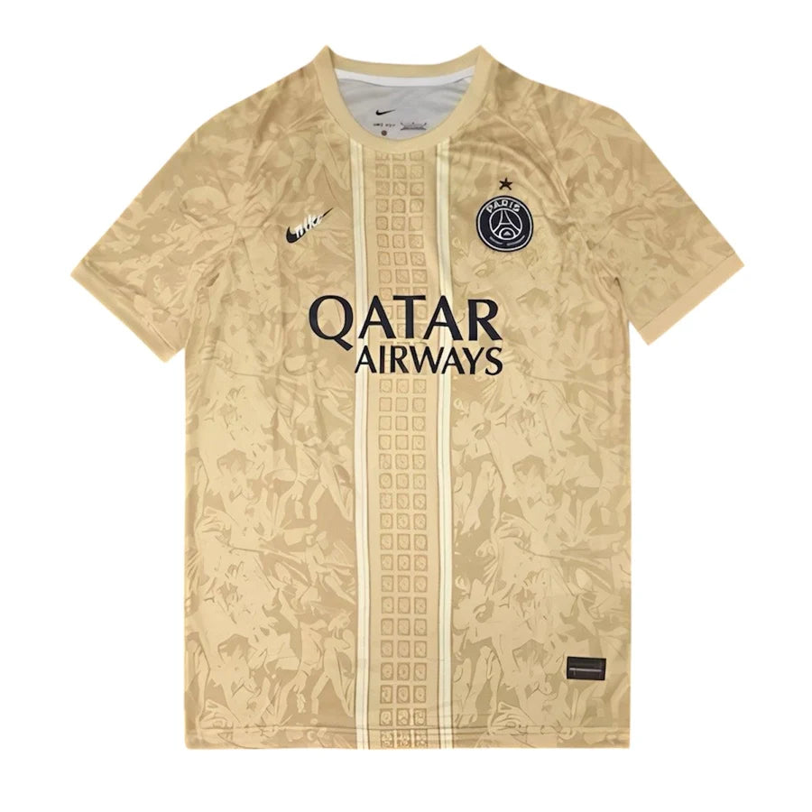 Maillot football PSG Paris entraînement beige 2025/26