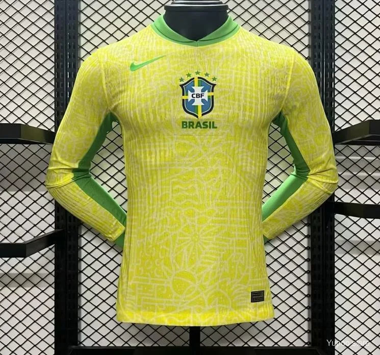 Maillot Brésil/Brazil domicile Player Version LS 2024/25