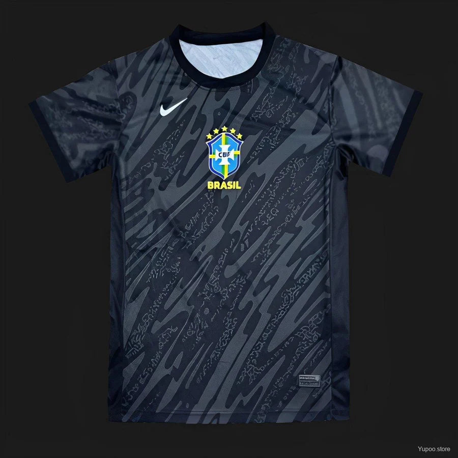 Maillot football Brésil Brazil Gardien Goalkeeper Black Noir 2024/25