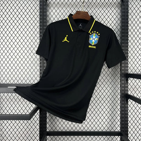 Maillot Polo football Brésil Brazil Noir 2026/27