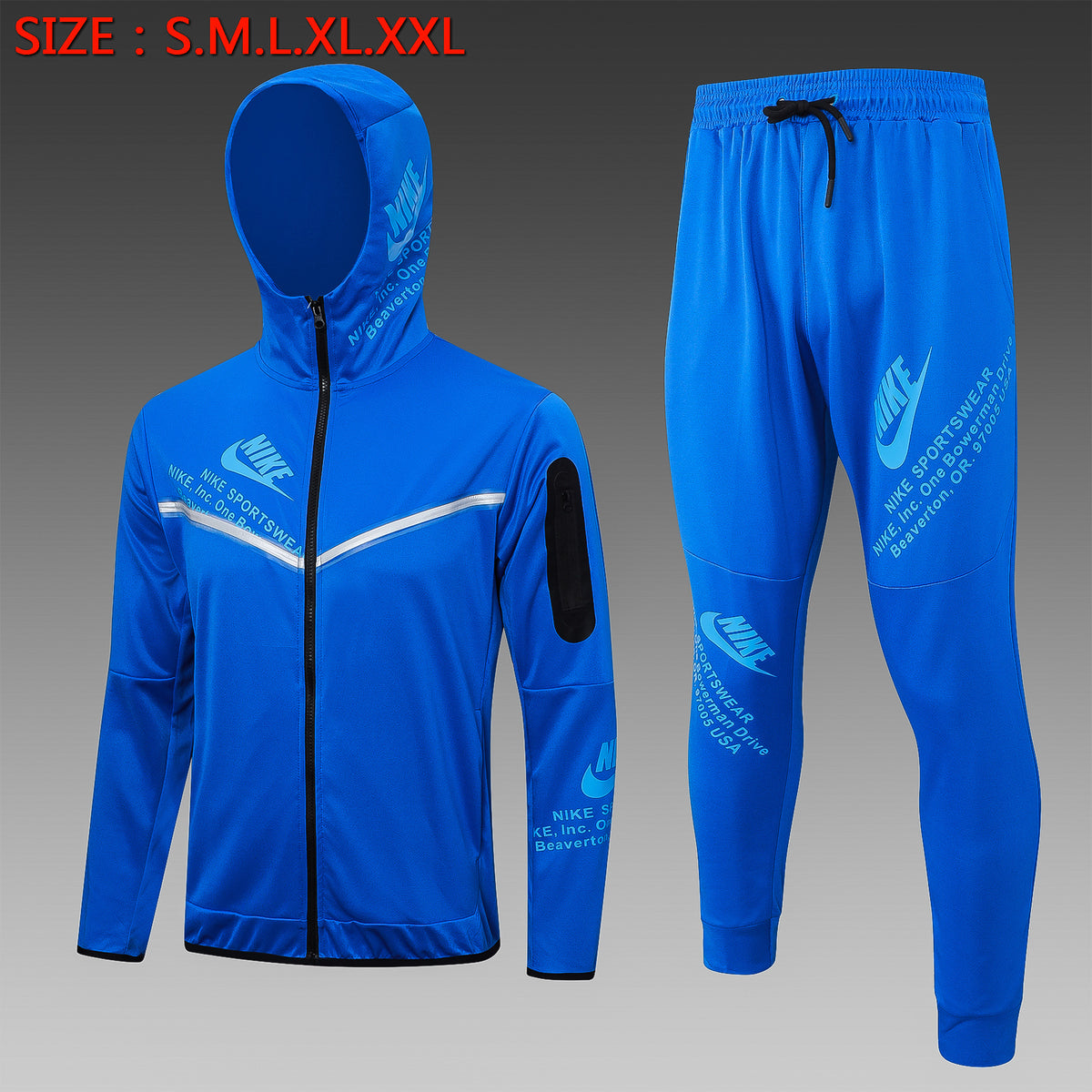 Ensemble Veste à Capuche Bleu Roi 2023/24