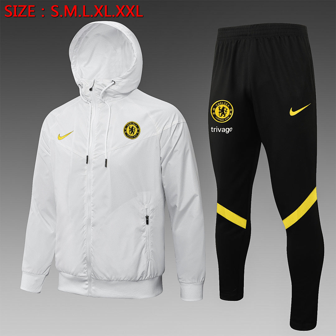 Ensemble Veste Chelsea 2021/22 - Avec Capuche Blanc