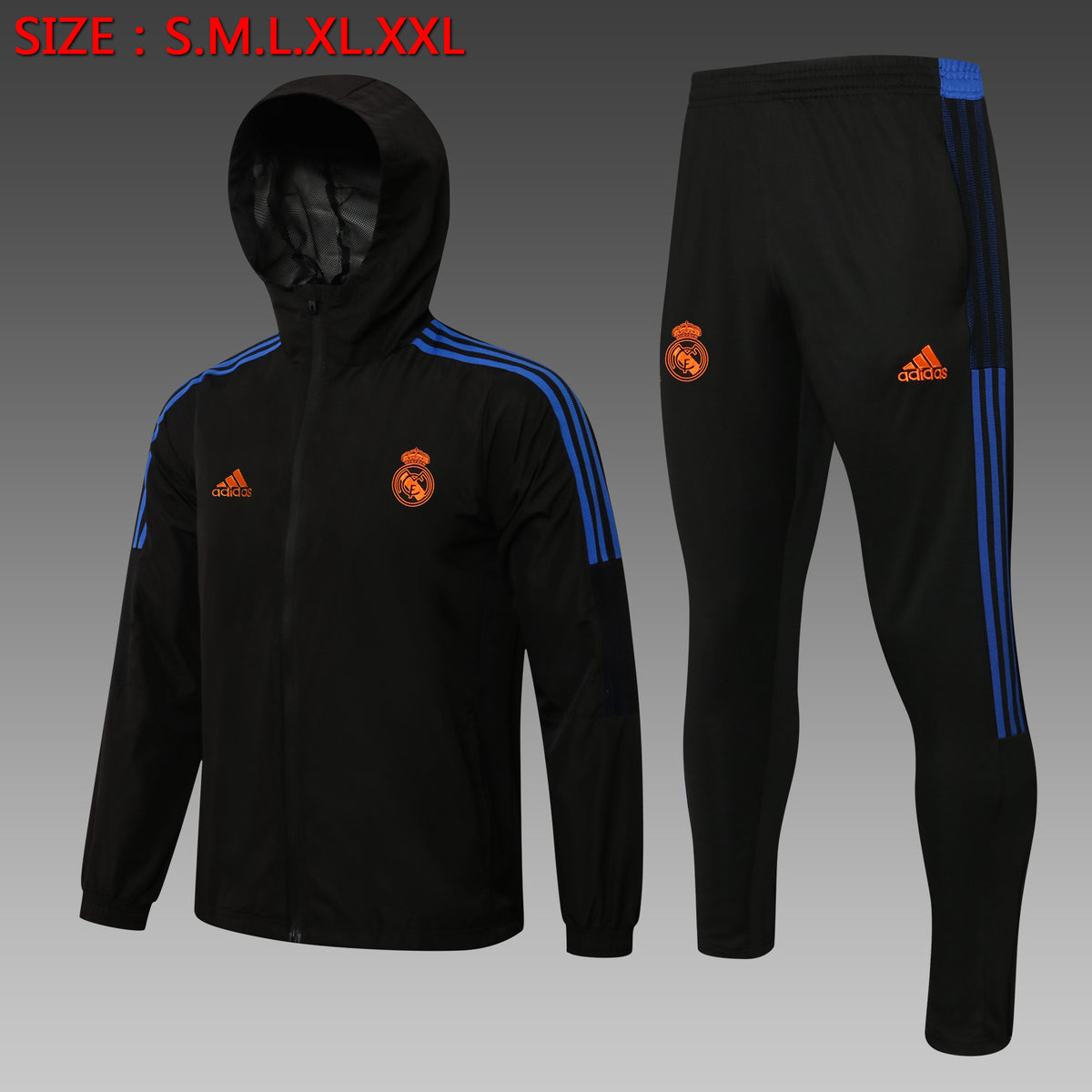 Ensemble Veste Real Madrid 2021/22 - Avec Capuche