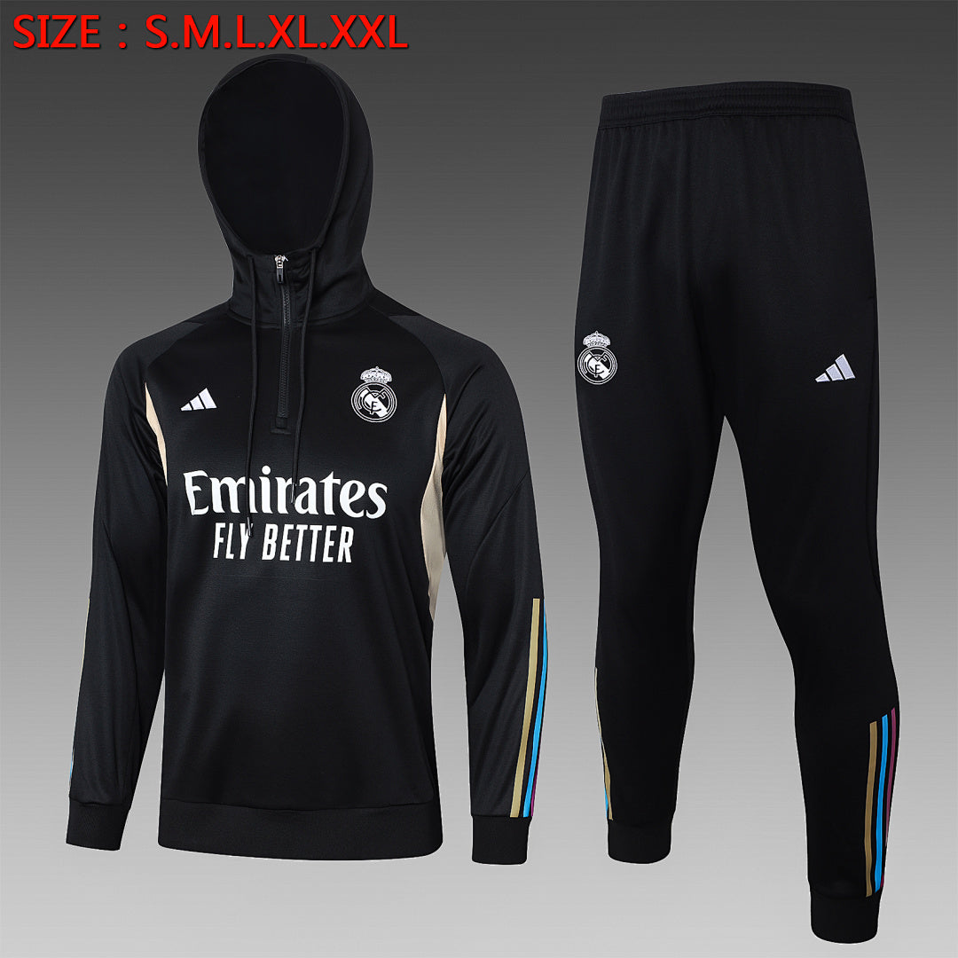 Ensemble Veste Real Madrid 2023/24- Avec Capuche