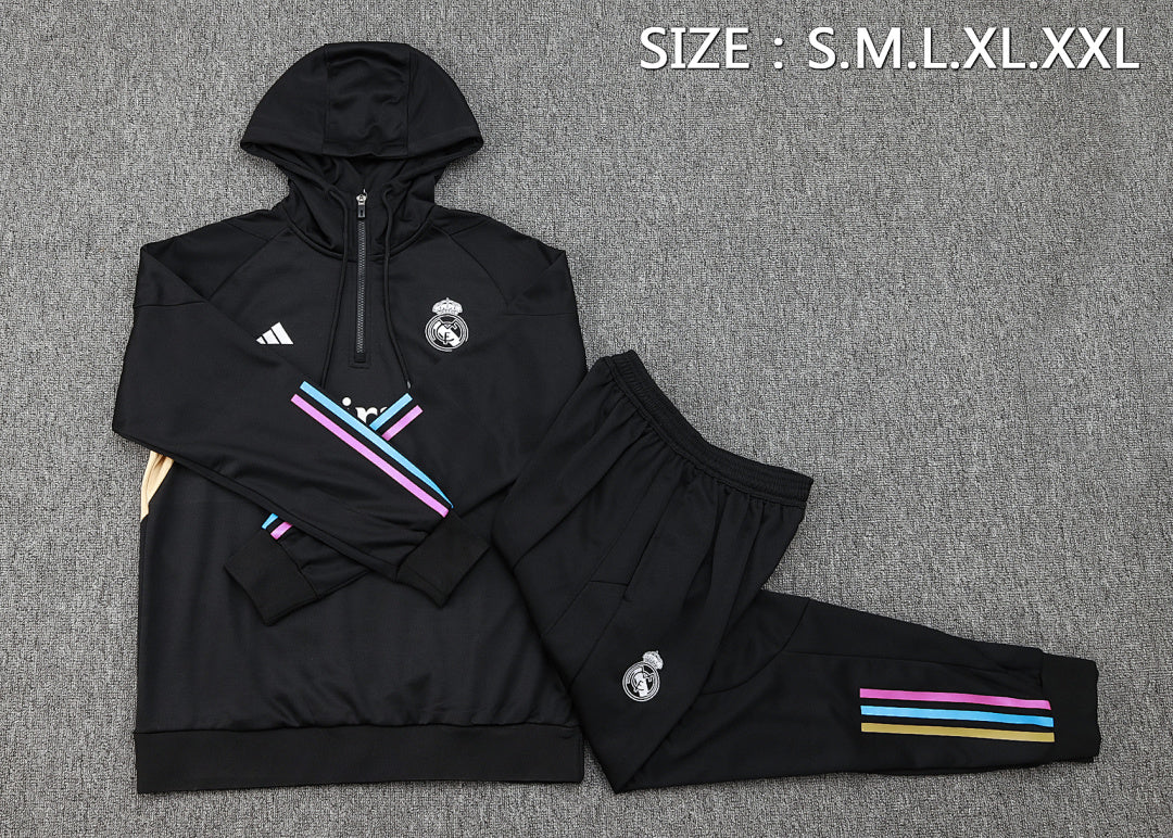Ensemble Veste Real Madrid 2023/24- Avec Capuche