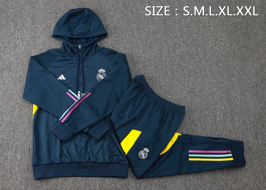Ensemble Veste Real Madrid 2023/24- Avec Capuche