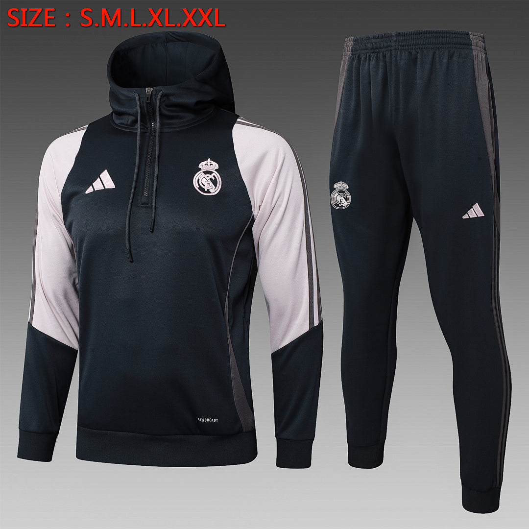 Ensemble Veste Real Madrid 2024/25- Avec Capuche