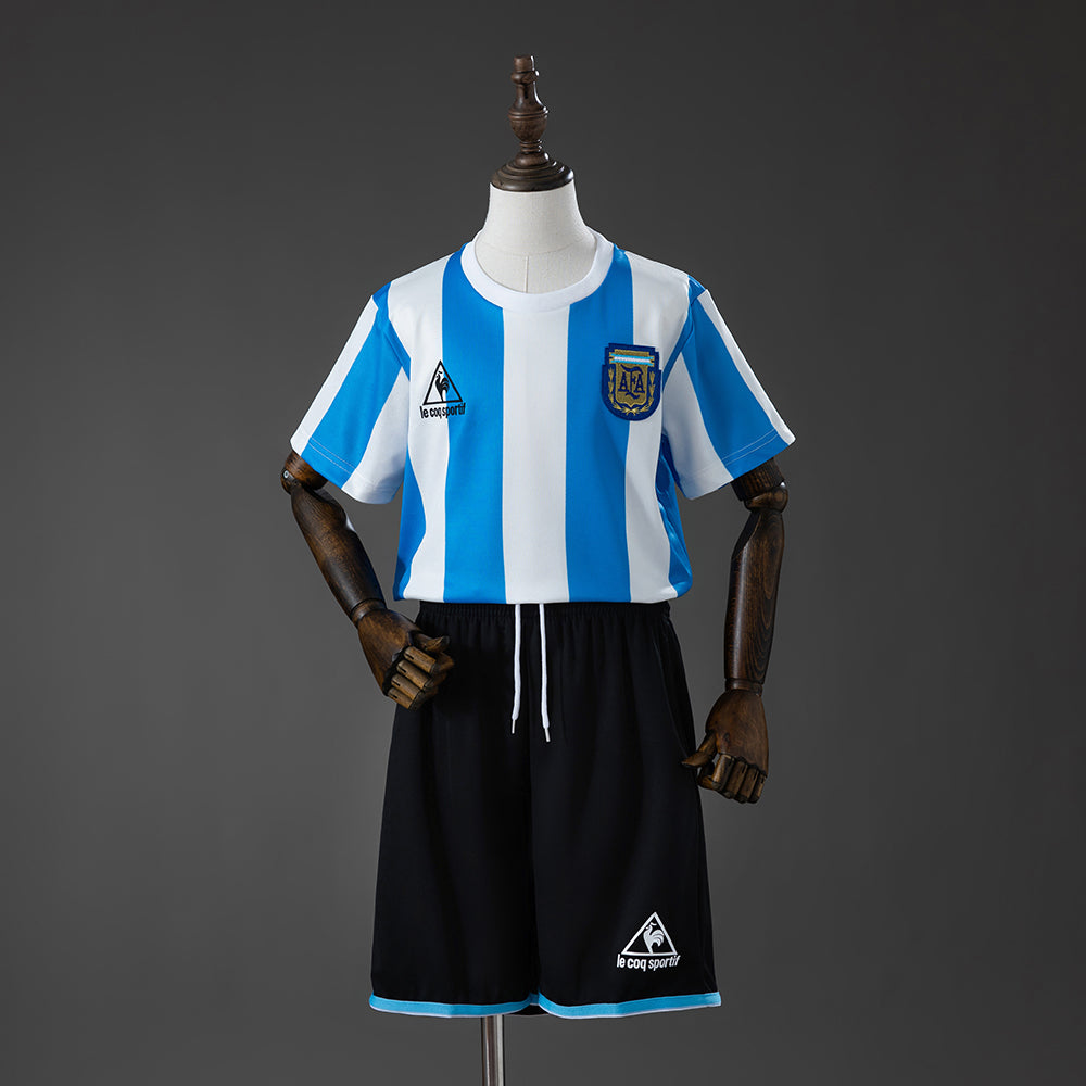 Kit Ensemble Football Argentine Domicile Enfant Rétro 1986