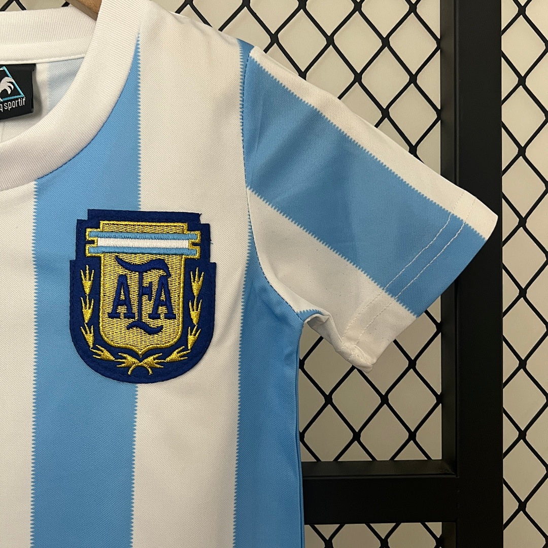 Kit Ensemble Football Argentine Domicile Enfant Rétro 1986