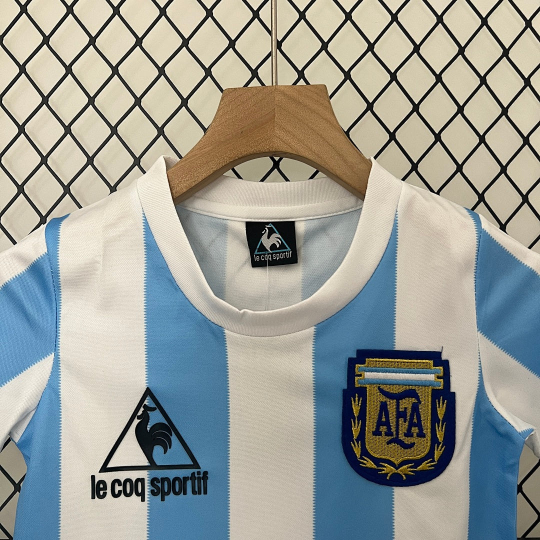 Kit Ensemble Football Argentine Domicile Enfant Rétro 1986
