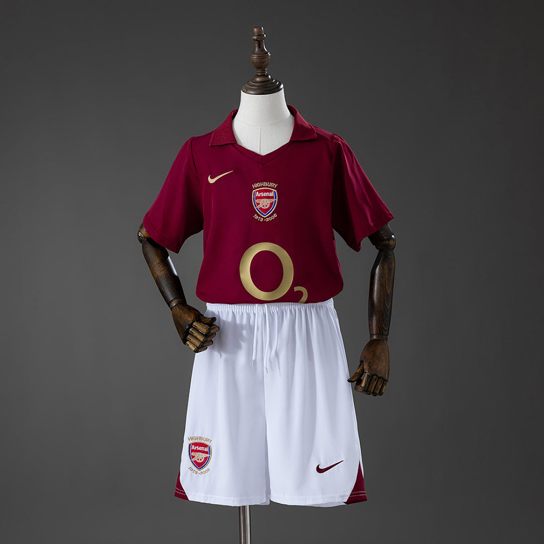 Kit Ensemble Football Arsenal Domicile Enfant Rétro 2005/06