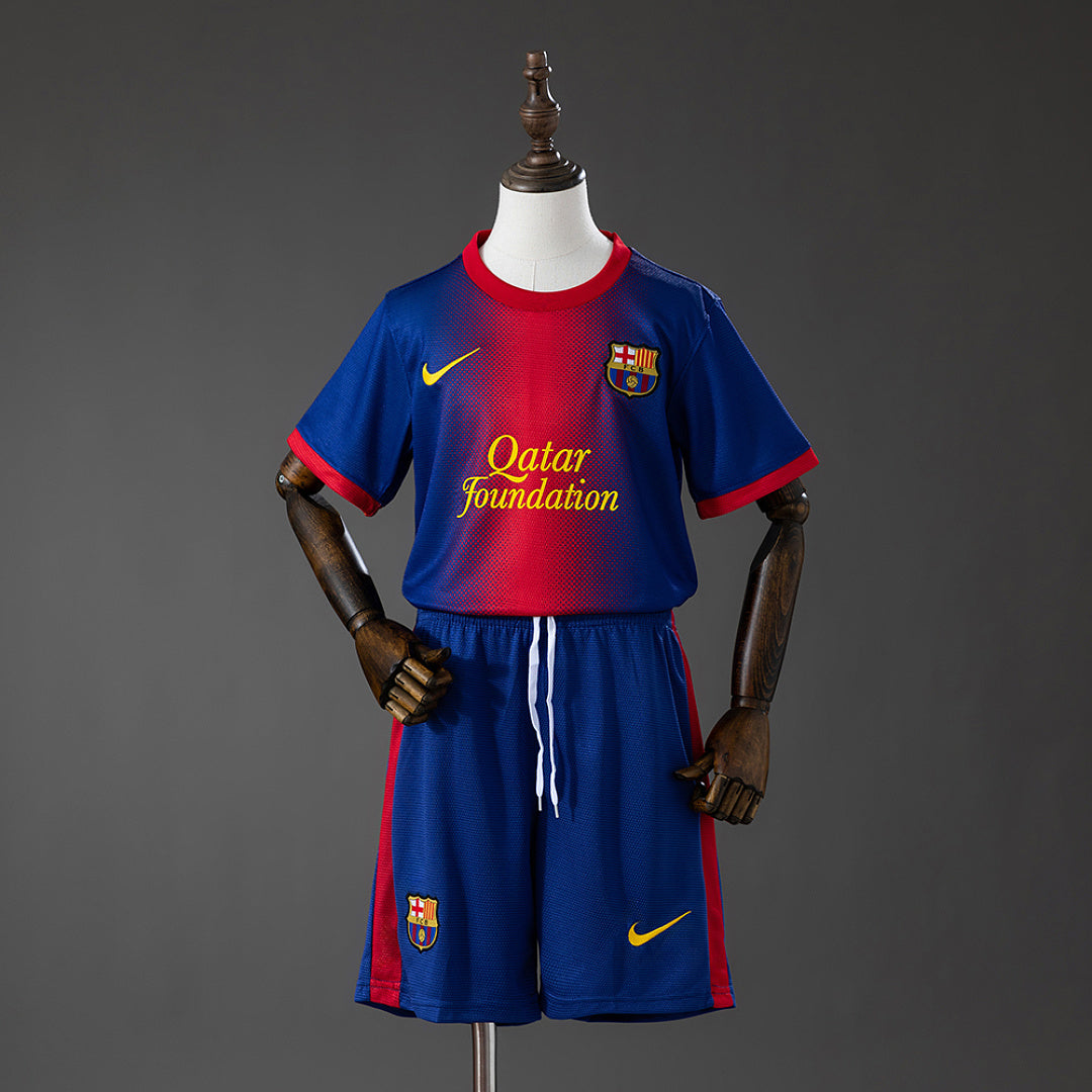 Kit Ensemble Football Barcelone Domicile Enfant Rétro 2012/13