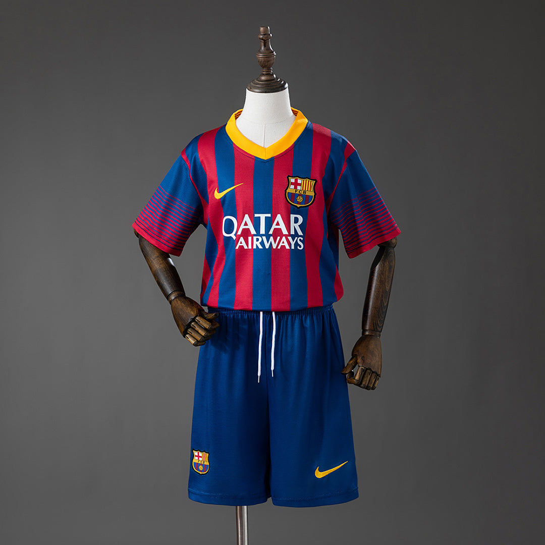 Kit Ensemble Football Barcelone Domicile Enfant Rétro 2013/14