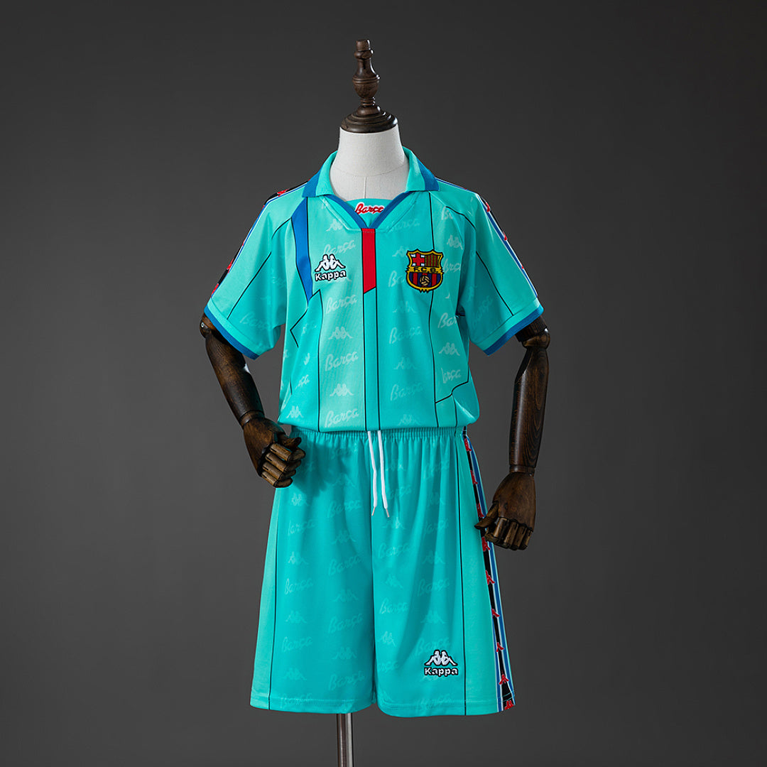 Kit Ensemble Football Barcelone Extérieur Enfant Rétro 1996/97