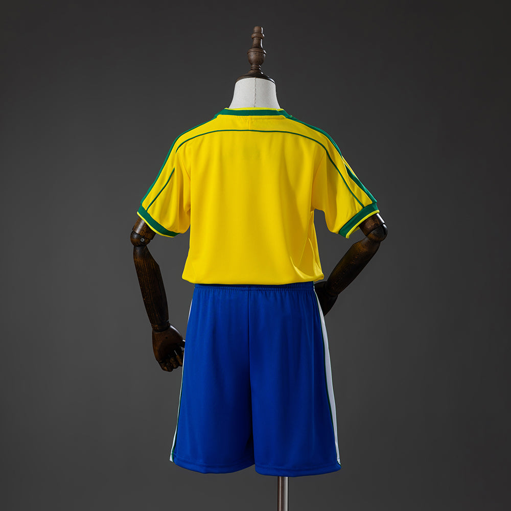Kit Ensemble Football Brésil Domicile Enfant Rétro 1998