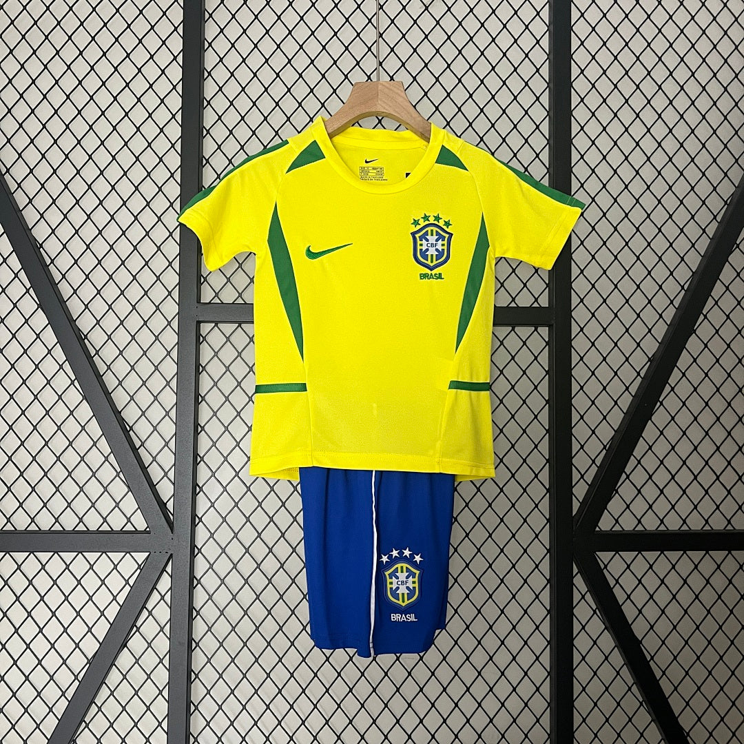 Kit Ensemble Football Brésil Domicile Enfant Rétro 2002