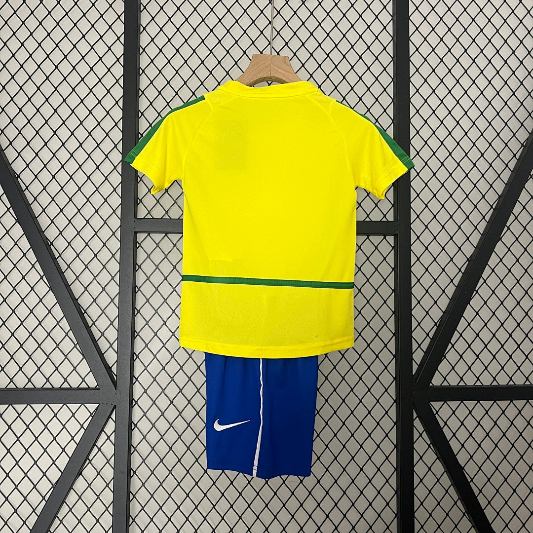 Kit Ensemble Football Brésil Domicile Enfant Rétro 2002
