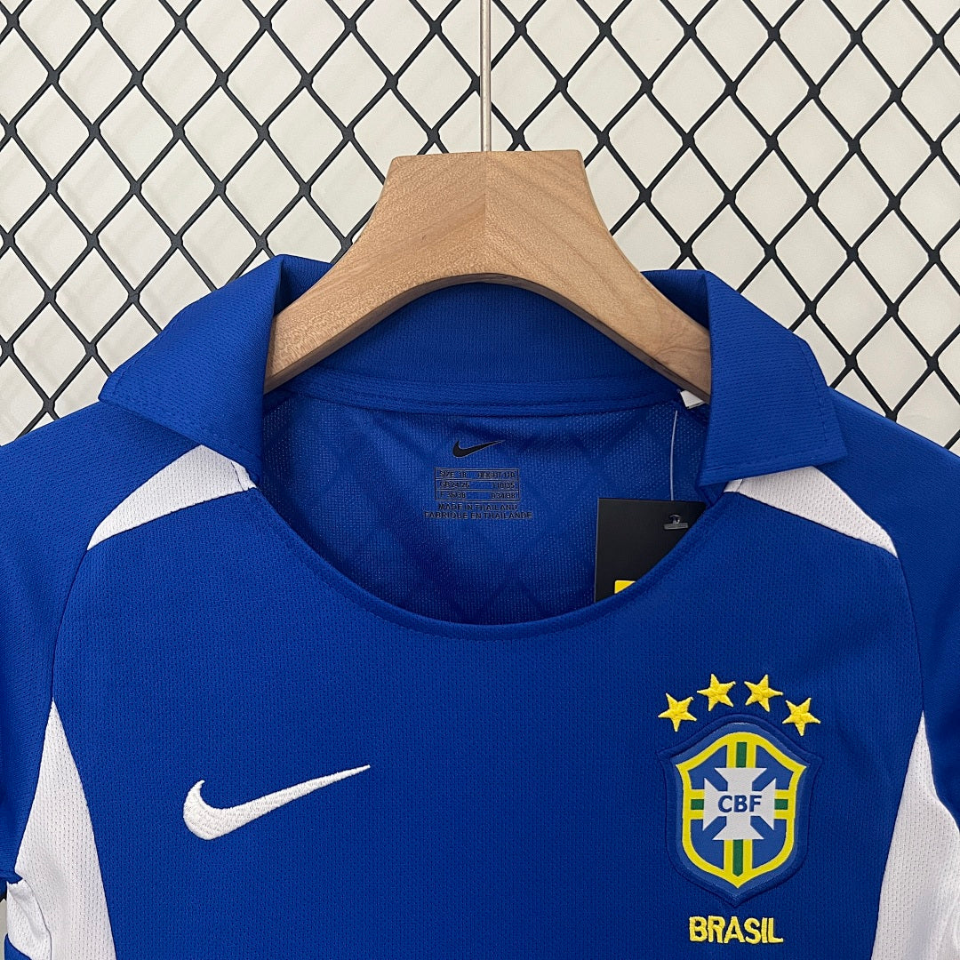 Kit Ensemble Football Brésil Extérieur Enfant Rétro 2002.