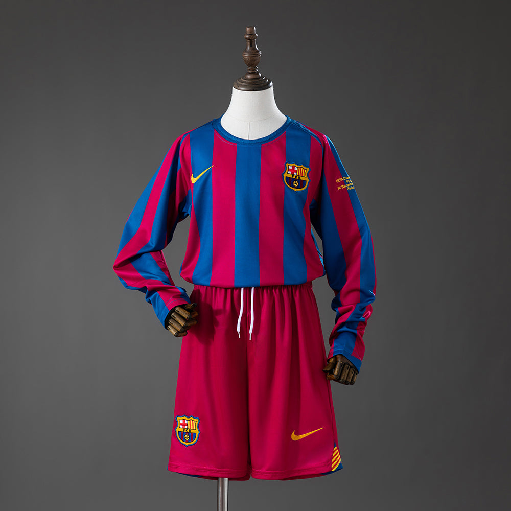 Kit Ensemble Football Domicile Enfant Rétro Manches Longues 2005/06
