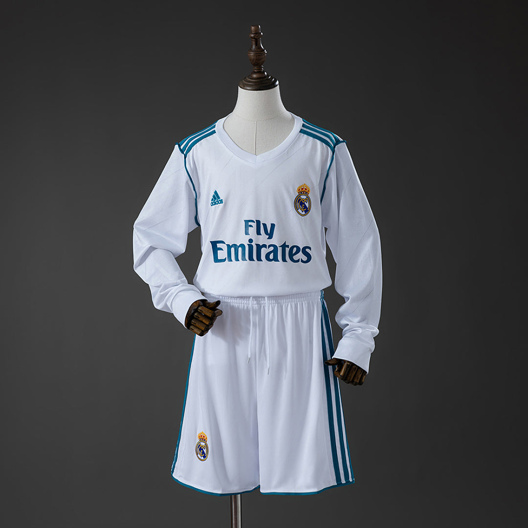 Kit Ensemble Football Domicile Enfant Rétro Manches Longues 2017/18