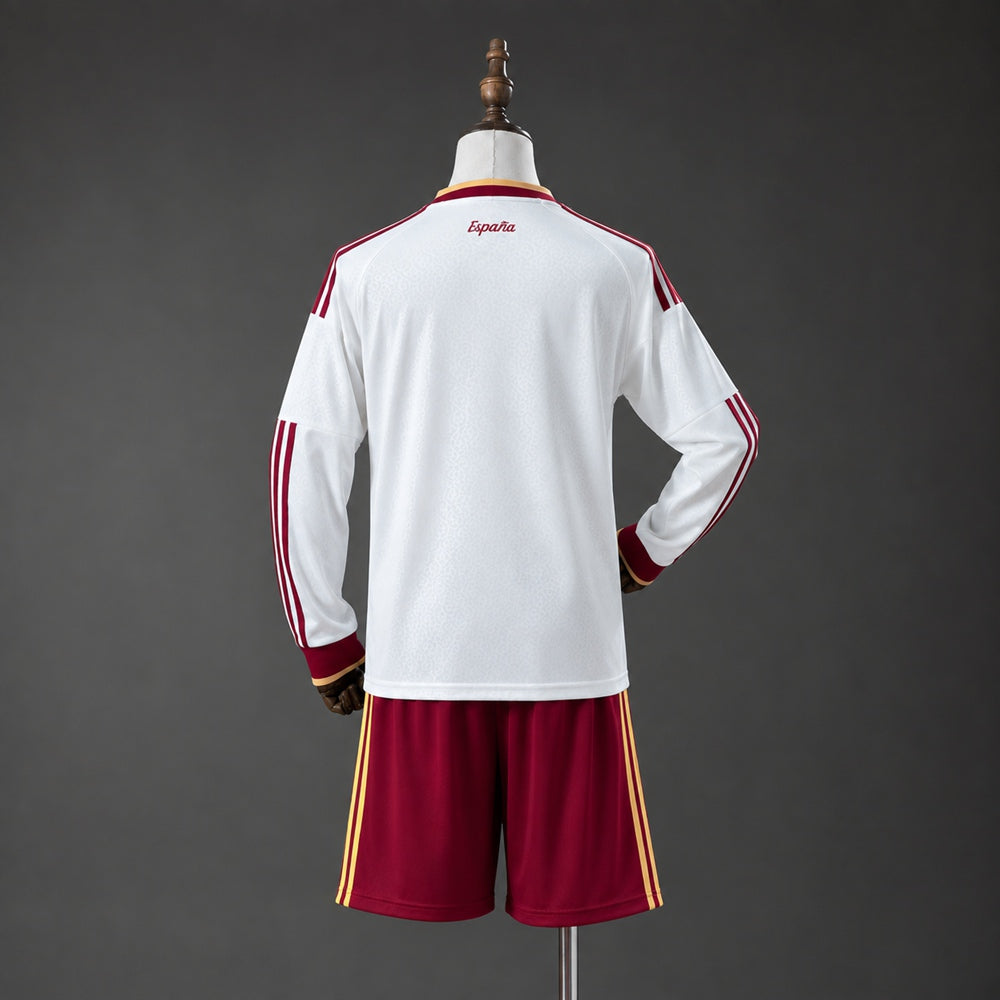 Kit Ensemble Football Espagne Extérieur Manches Longues Enfant 2026 .