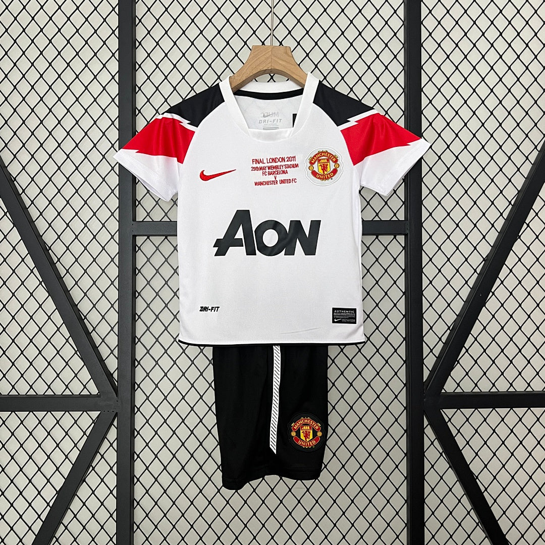 Kit Ensemble Football Manchester Extérieur Enfant Rétro 2010/11
