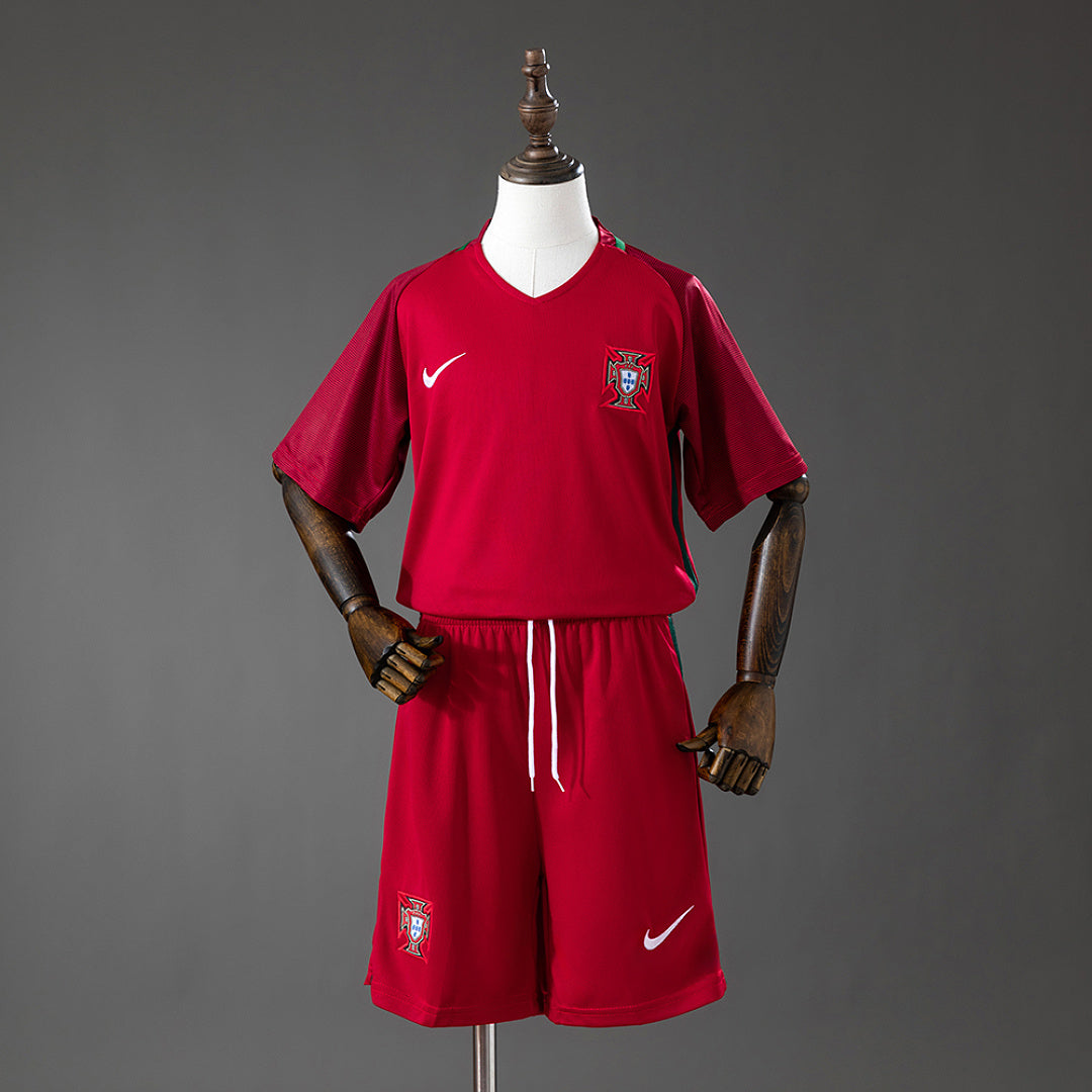 Kit Ensemble Football Portugal Domicile Enfant Rétro 2016/17