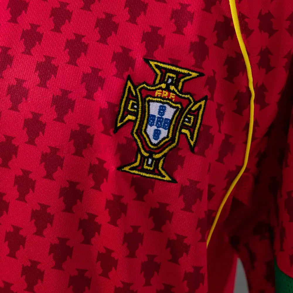 Kit Ensemble Football Portugal Domicile Enfant Rétro Manches Longues 2004