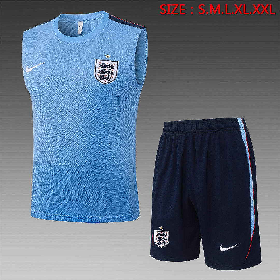 Kit Football Angleterre Ensemble Training Bleu Clair